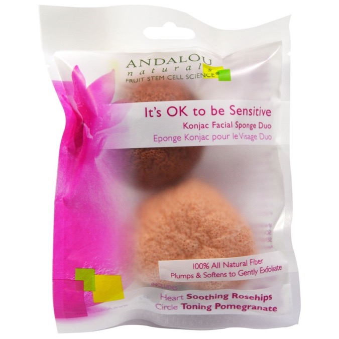 Andalou Naturals - Konjac Facial Sponge Duo It'S Ok To Be Sensitive  2 count