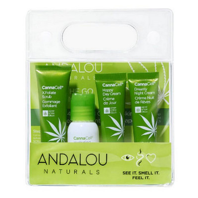 Andalou Naturals - On the Go Essentials CannaCell Uplifting Routine Kit 4 pc
