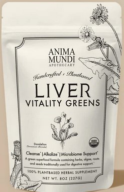 Anima Mundi Apothecary Liver Vitality Greens Daily Cleanser 8 ounce