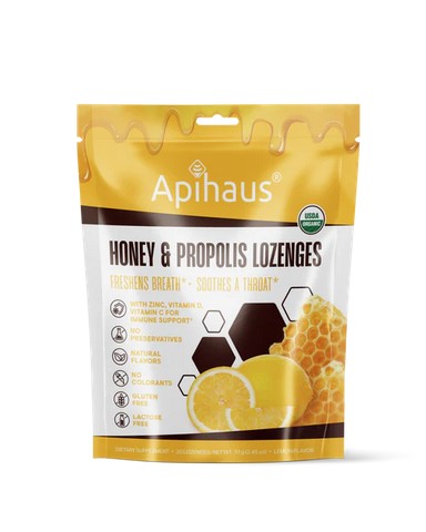 Apihaus Honey & Propolis Lozenges Lemon 20pcs