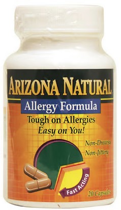 Arizona Naturals Homeopathic Allergy Medicine 20 Caps