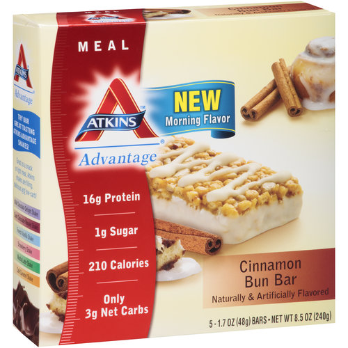 Atkins Advantage Bar,Cinnamon Bun 5/1.7 oz-OUT OF STOCK