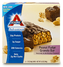 Atkins - Advantage Bar Peanut Fudge Granola 5 PACK