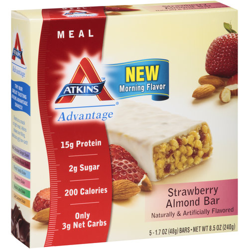 Atkins Advantage Bar,Stawberry Almond 5/1.7 oz-OUT OF STOCK