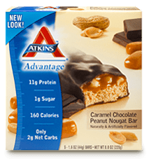 Atkins - Caramel Bar Choc Peanut Nougat 5 PK-OUT OF STOCK