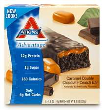 Atkins - Caramel Bar Dbl Choc Crunch 5 PK-TEMP OUT OF STOCK