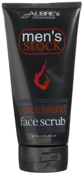 Aubrey Men's Stock Spice Island Face Scrub 6 oz-OUT OF STOCK