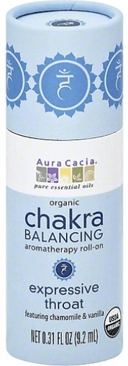 Aura Cacia Chakra Balancing Aromatherapy Roll On Expressive Throat 0.31 oz-UNAVAILABLE