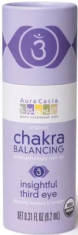 Aura Cacia Chakra Balancing Aromatherapy Roll On Insightful Third Eye 0.31 oz-UNAVAILABLE