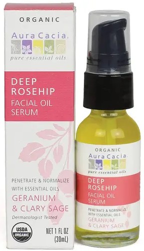 Aura Cacia  Deep Rosehip Facial Oil Serum 1 oz