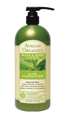 Avalon Hand & Body Lotion Organic Aloe Unscented Value Size 32 oz-OUT OF STOCK