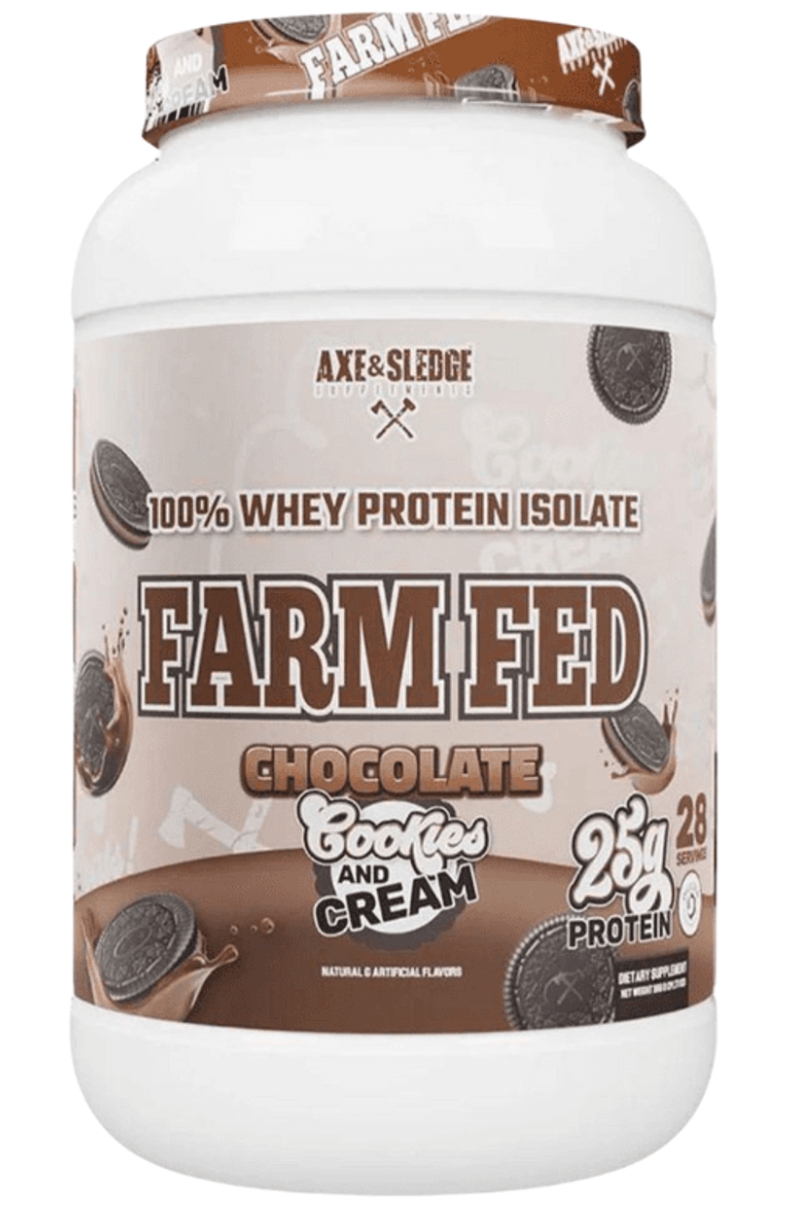 Axe & Sledge Farm Fed (Grass Fed 100% Isolate w/ Digesorb) 30serv Chocolate Cookies And Cream
