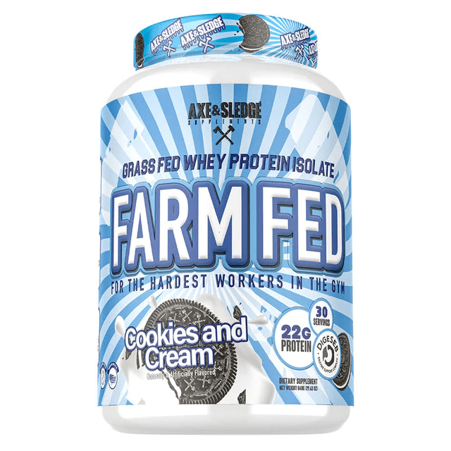 Axe & Sledge Farm Fed (Grass Fed 100% Isolate w/ Digesorb) 30serv Cookies & Cream