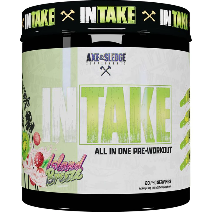 Axe & Sledge INTAKE Pre Workout Island Breeze Flavor 20/40 Servings