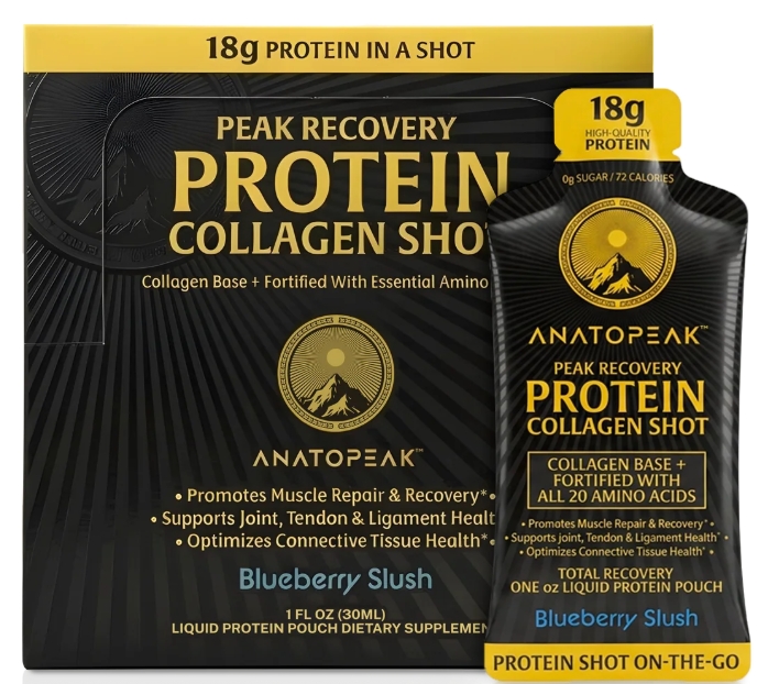 Anatopeak - Protein Collagen Shot 18g Protein 1 oz Blueberry Slush 