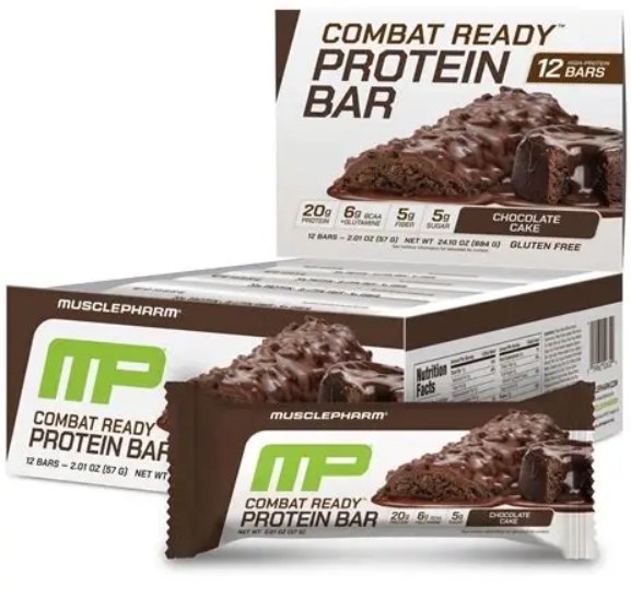Muscle Pharm Combat Protein Bar 20g Protein 12 Bars Chocolate Cake Flavor