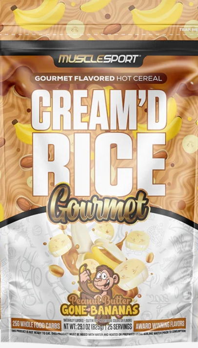 Muscle Sport Cream Of Rice Gourmet PB Gone Bananas 29oz Hot Cereal 25 Servings