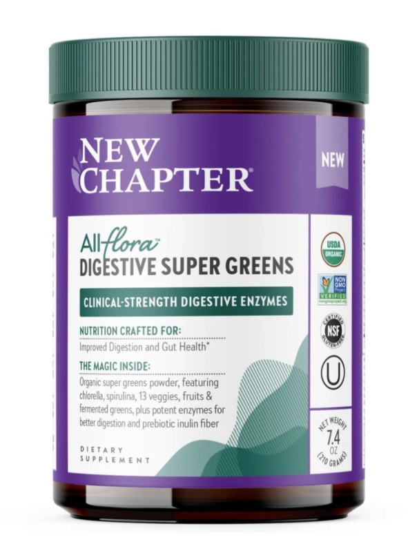 New Chapter All Flora Digestive Super Greens 7.4 oz 30 servings