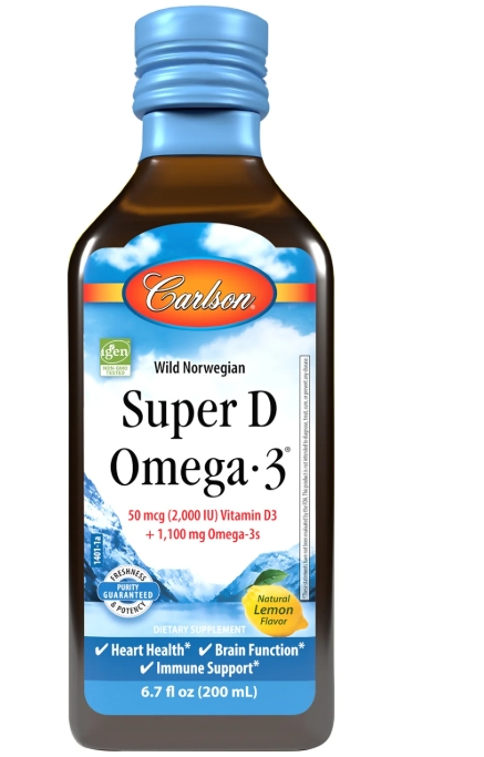 Carlson - Super D Omega 3 Lemon Flavor 6.7 oz 40 Servings
