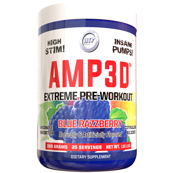 Hi-Tech Pharmaceuticals AMP3D Blue Razzberry 25 Servings 