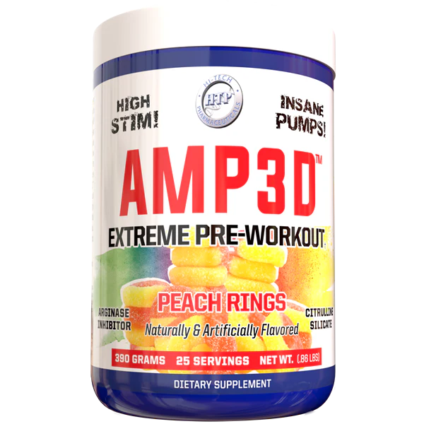 Hi-Tech Pharmaceuticals AMP3D Peach Rings 25 Servings