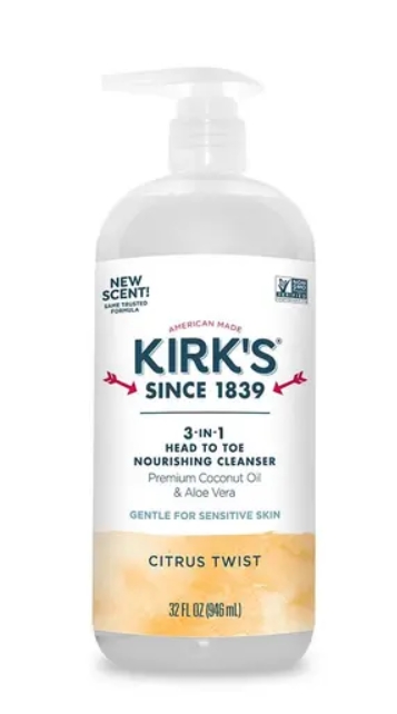 Kirks 3-IN-1 Head to Toe Nourishing Cleanser Citrus Twist Scent 32 FL OZ
