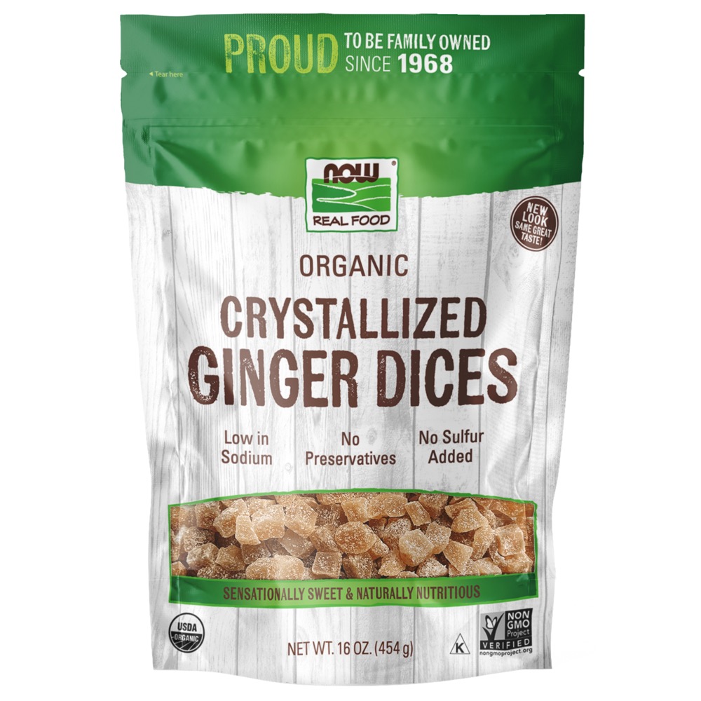 Now Vitamins - Ginger Dices (Crystallized) 16 oz.