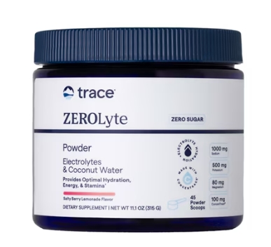 Trace Minerals Zerolyte Canister 11.5/oz Salty Berry Lemonade 45 Servings