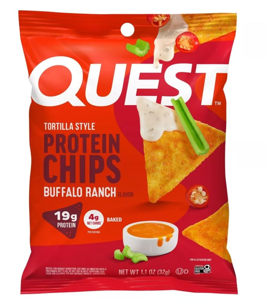 Quest Protein Chips Tortilla Style Buffalo Ranch 8 Bags