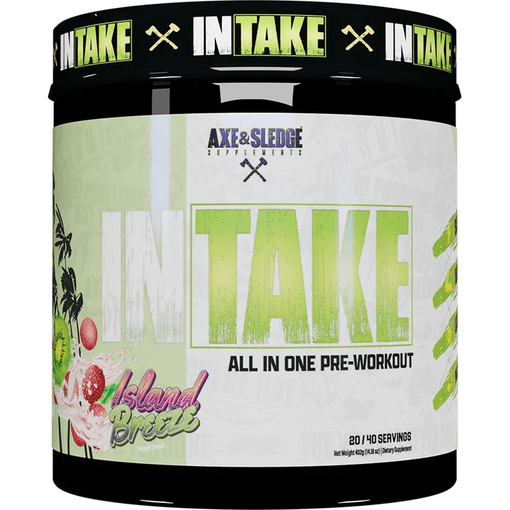 Axe & Sledge INTAKE Pre Workout Island Breeze Flavor 20/40 Servings