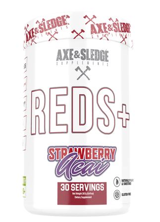 Axe & Sledge Reds PLUS Superfood Powder 30serv Strawberry Acai