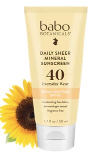 Babo Botanicals - Daily Sheer Sunscreen SPF40 1.7 Oz