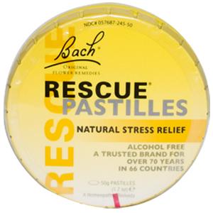 Bach Flower Essences Rescue Remedy Pastilles Orange 50 gm 