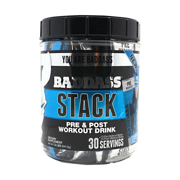 Baddass Nutrition Baddass Stack Frt Pch/Grp 30/S Sport Performance