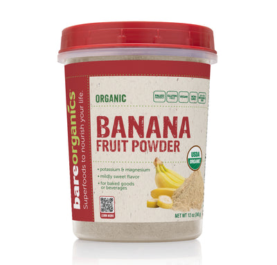 Bare Organics Banana Fruit Powder (USDA Organic) 12 ounce