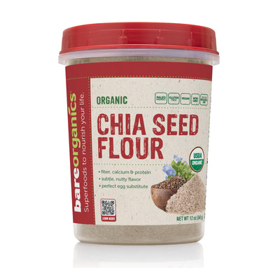 Bare Organics Chia Seed Flour (USDA Organic) 12 ounce