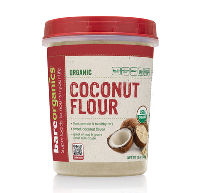 Bare Organics Coconut Flour (USDA Organic) 12 ounce