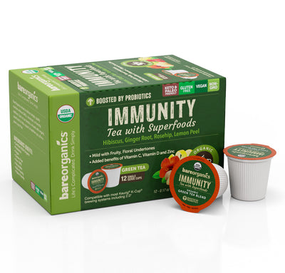Bare Organics Daily Defense Tea with Superfoods Single Serve Cups 10 ct