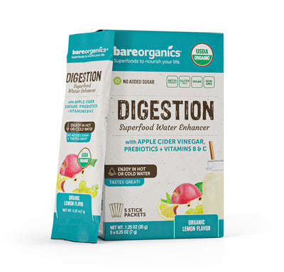 Bare Organics Digestive Health Blend Superfood Water Enhancer Stick Packets 5 ct-OUT OF STOCK