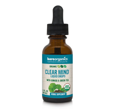 Bare Organics Organic Clear Mind Liquid Drops 1 ounce-UNAVAILABLE