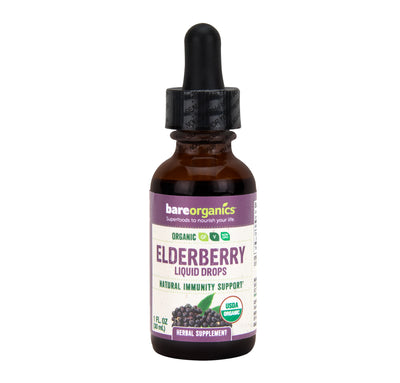 Bare Organics Organic Elderberry Fruit Liquid Drops 1 ounce
