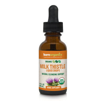 Bare Organics Organic Milk Thistle Seed Liquid Drops 1 ounce