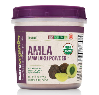 Bare Organics Raw Organic Amla Powder 8 ounce