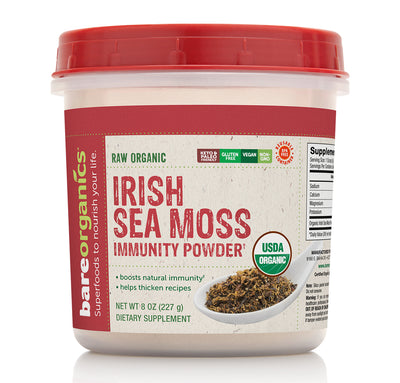 Bare Organics Raw Organic Irish Moss Powder 8 ounce