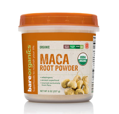 Bare Organics Raw Organic Maca Powder 8 ounce