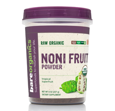 Bare Organics Raw Organic Noni Fruit Powder 8 ounce