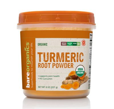 Bare Organics Raw Organic Turmeric Root Powder 8 ounce