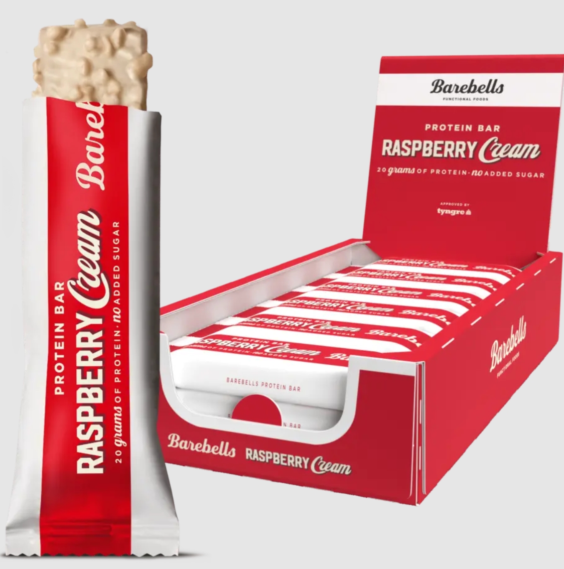 Barebells Functional Foods Soft Protein Bar Raspberry Cream 12 Bars