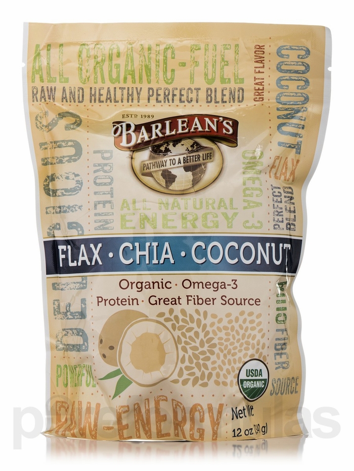Barleans - Raw Energy (Flax-Chia-Coconut blend) 12oz.