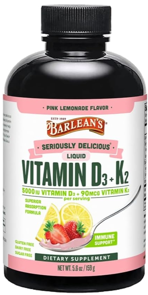 Barleans - Vitamin D3 + K2  Pink Lemonade Flavor 5.6oz